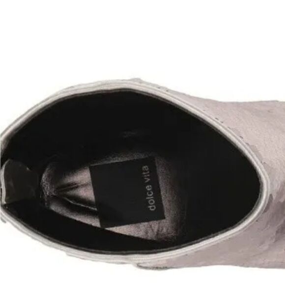 NWT Dolce Vita "Coltyn" Silver/Chrome Sequin Encrusted Ankle Boots Sz.7 Ret $150 - Picture 7 of 9